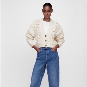 Zara Cable Knit Cardigan